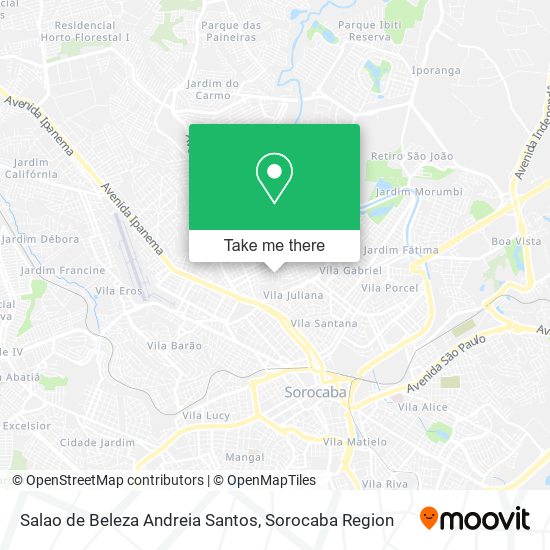 Mapa Salao de Beleza Andreia Santos