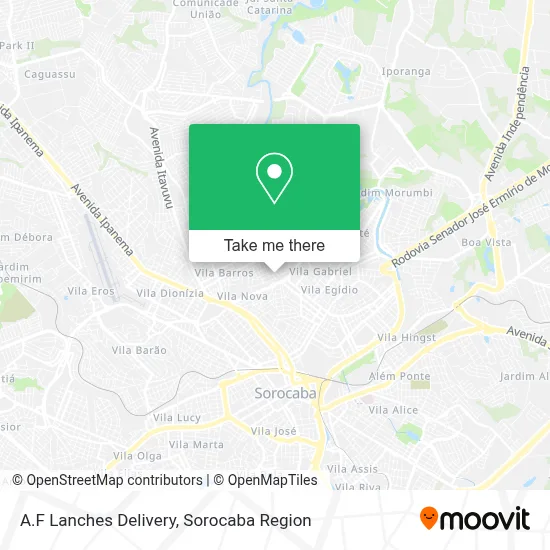 A.F Lanches Delivery map