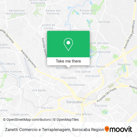 Zanetti Comercio e Terraplenagem map