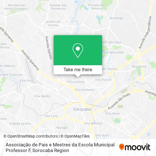 Mapa Associação de Pais e Mestres da Escola Municipal Professor F