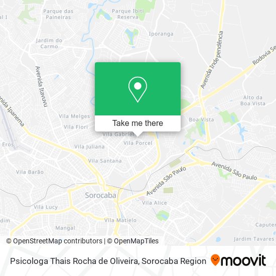 Psicologa Thais Rocha de Oliveira map