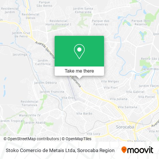 Stoko Comercio de Metais Ltda map