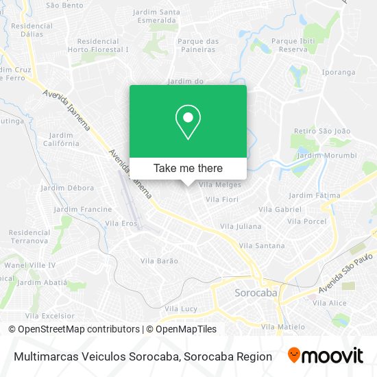 Multimarcas Veiculos Sorocaba map