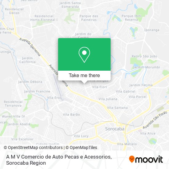 A M V Comercio de Auto Pecas e Acessorios map