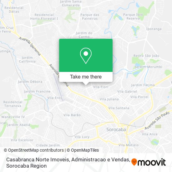 Mapa Casabranca Norte Imoveis, Administracao e Vendas