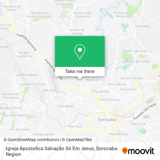Igreja Apostolica Salvação Só Em Jesus map