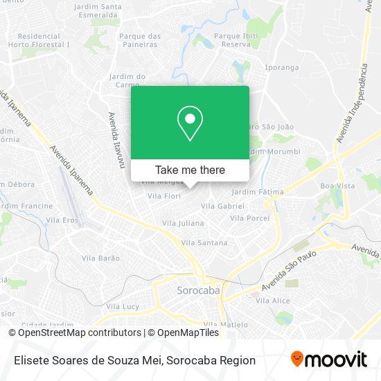 Elisete Soares de Souza Mei map