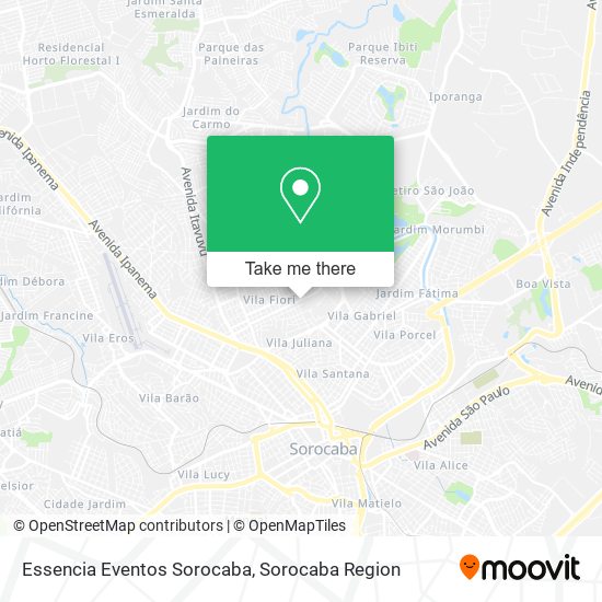 Essencia Eventos Sorocaba map