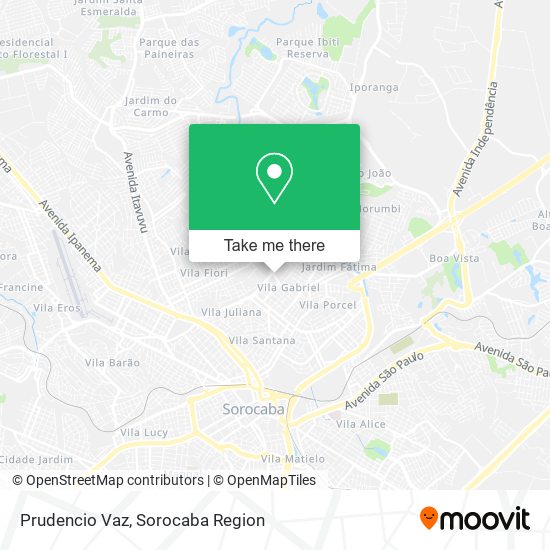 Prudencio Vaz map
