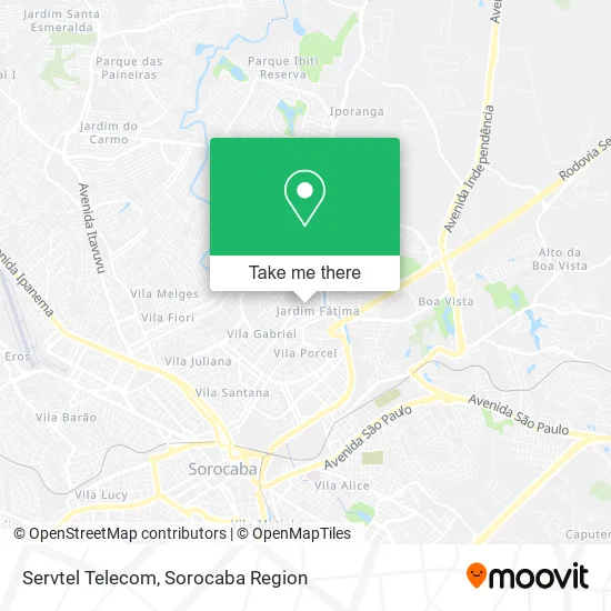 Servtel Telecom map