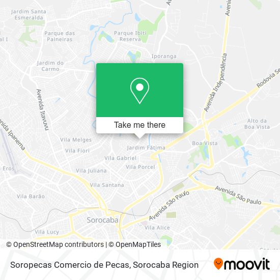 Soropecas Comercio de Pecas map