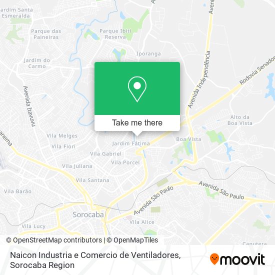 Mapa Naicon Industria e Comercio de Ventiladores