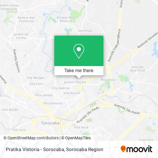 Pratika Vistoria - Sorocaba map