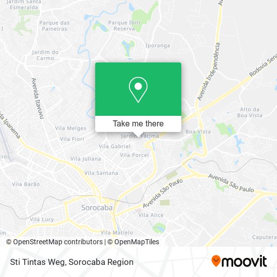 Mapa Sti Tintas Weg