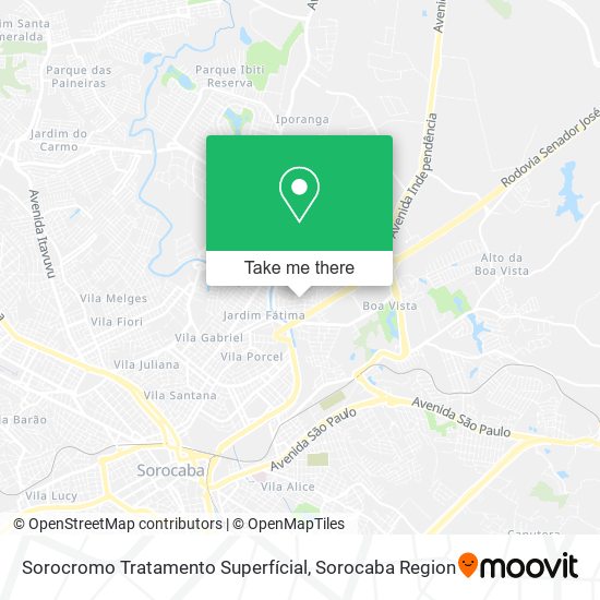 Sorocromo Tratamento Superfícial map