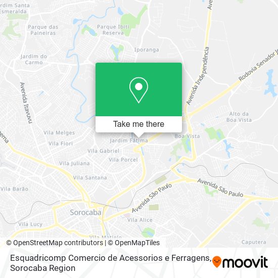 Mapa Esquadricomp Comercio de Acessorios e Ferragens