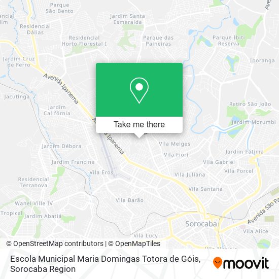 Mapa Escola Municipal Maria Domingas Totora de Góis