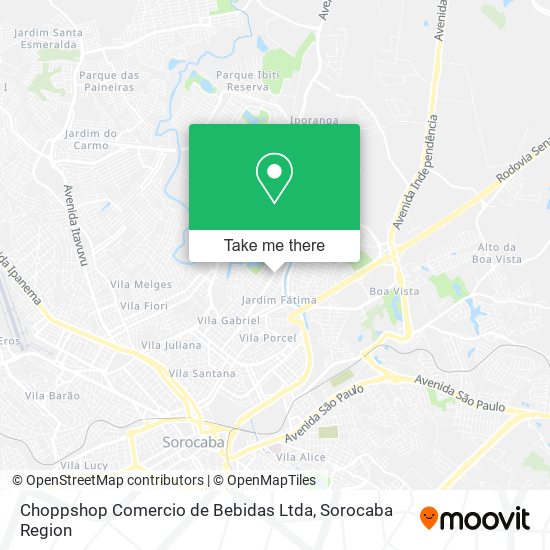 Mapa Choppshop Comercio de Bebidas Ltda