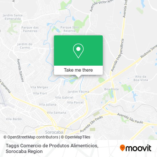 Mapa Taggs Comercio de Produtos Alimenticios