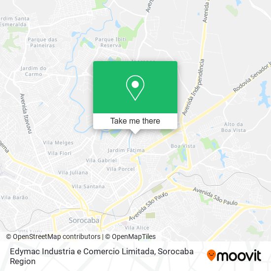 Edymac Industria e Comercio Limitada map