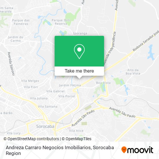 Andreza Carraro Negocios Imobiliarios map