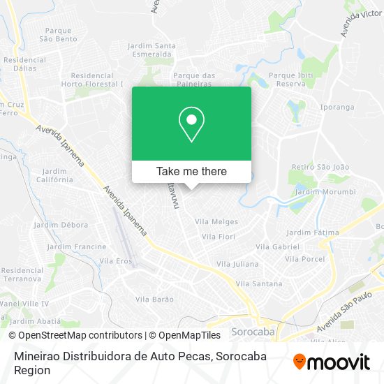 Mapa Mineirao Distribuidora de Auto Pecas