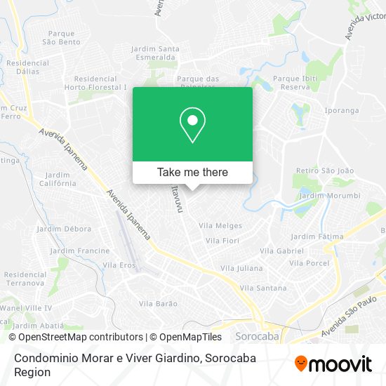 Mapa Condominio Morar e Viver Giardino