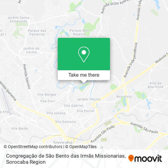 Congregação de São Bento das Irmãs Missionarias map