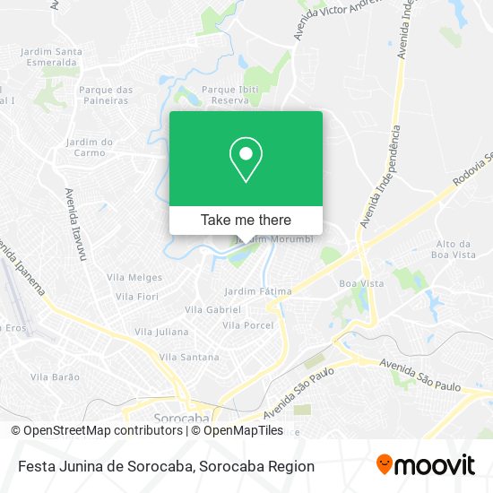 Mapa Festa Junina de Sorocaba