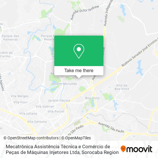 Mapa Mecatrônica Assistência Técnica e Comércio de Peças de Máquinas Injetores Ltda