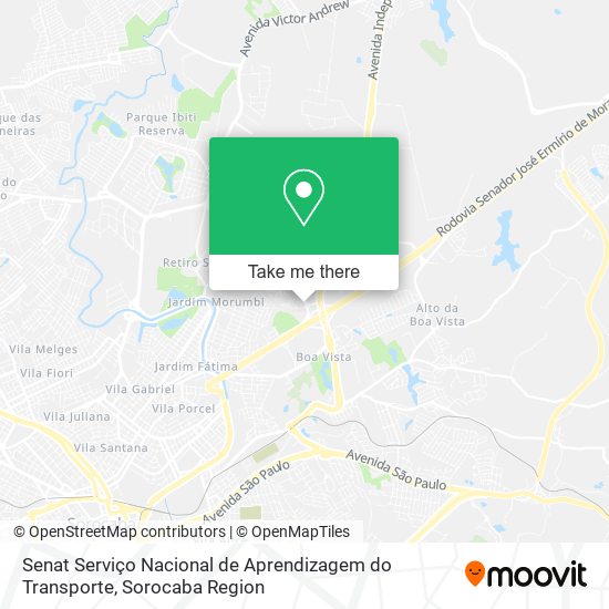 Mapa Senat Serviço Nacional de Aprendizagem do Transporte