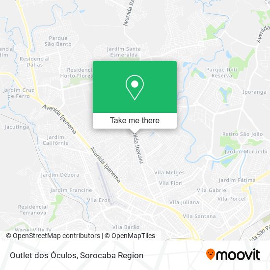 Outlet dos Óculos map