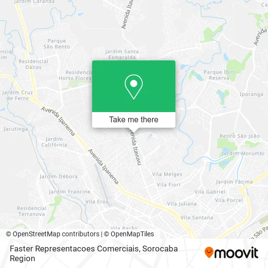 Faster Representacoes Comerciais map