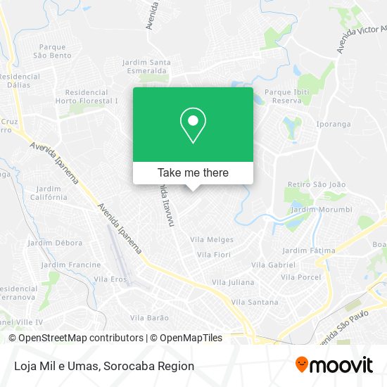 Loja Mil e Umas map