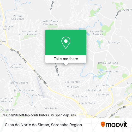 Casa do Norte do Simao map