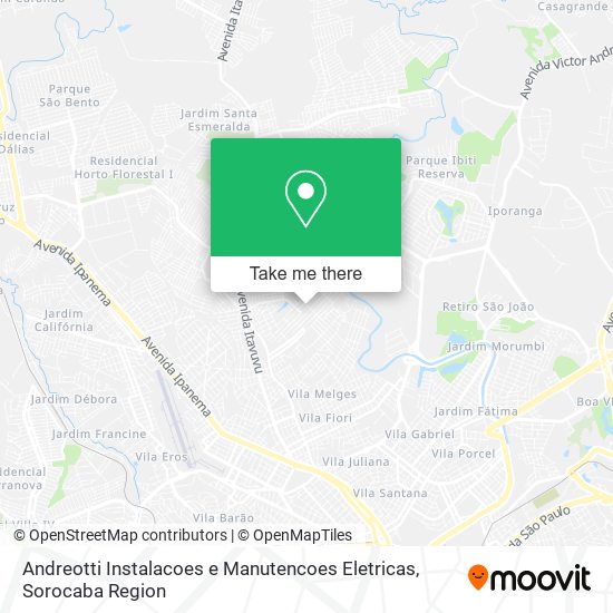 Mapa Andreotti Instalacoes e Manutencoes Eletricas