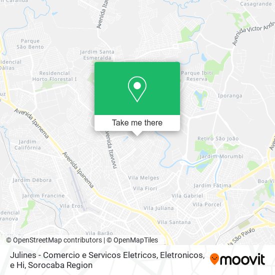 Mapa Julines - Comercio e Servicos Eletricos, Eletronicos, e Hi