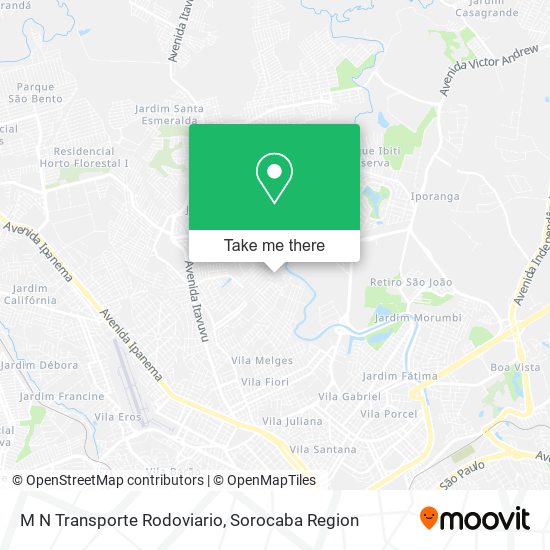 M N Transporte Rodoviario map
