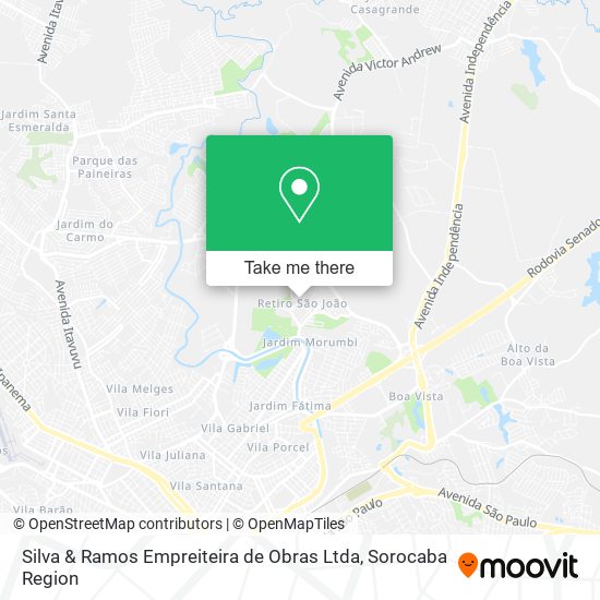 Mapa Silva & Ramos Empreiteira de Obras Ltda