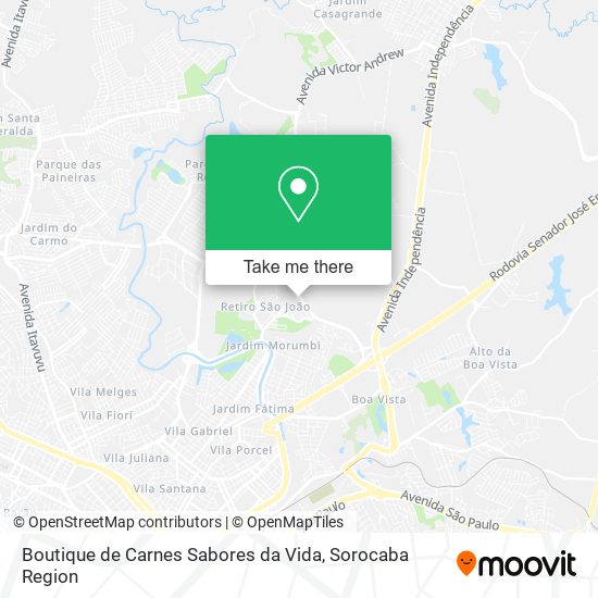 Mapa Boutique de Carnes Sabores da Vida