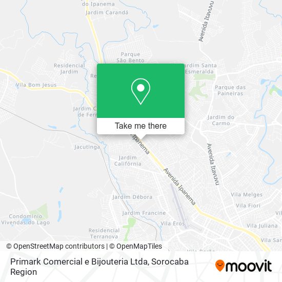 Primark Comercial e Bijouteria Ltda map