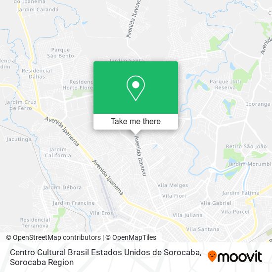Centro Cultural Brasil Estados Unidos de Sorocaba map