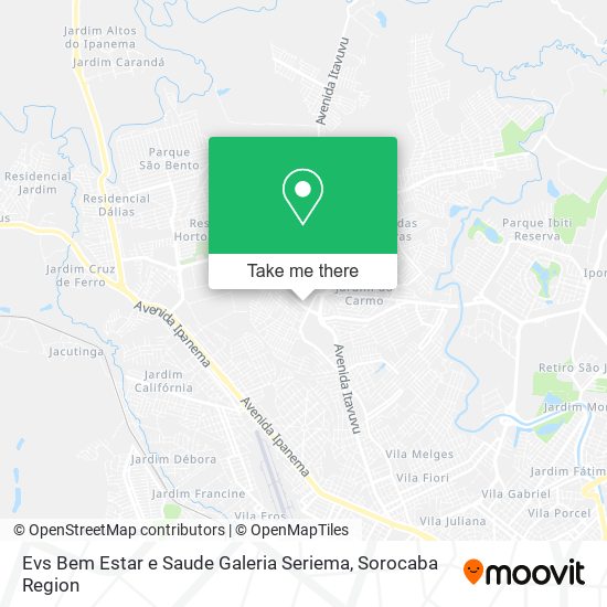 Evs Bem Estar e Saude Galeria Seriema map