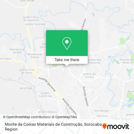 Mapa Monte de Coisas Materiais de Construção