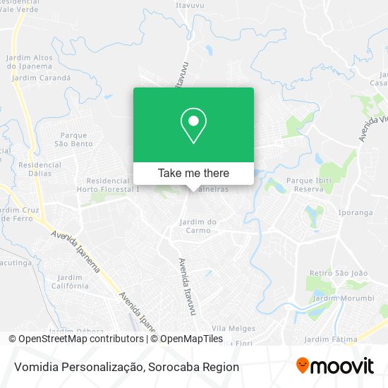 Mapa Vomidia Personalização