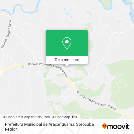 Mapa Prefeitura Municipal de Aracariguama