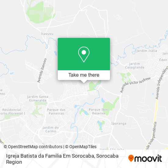 Mapa Igreja Batista da Familia Em Sorocaba