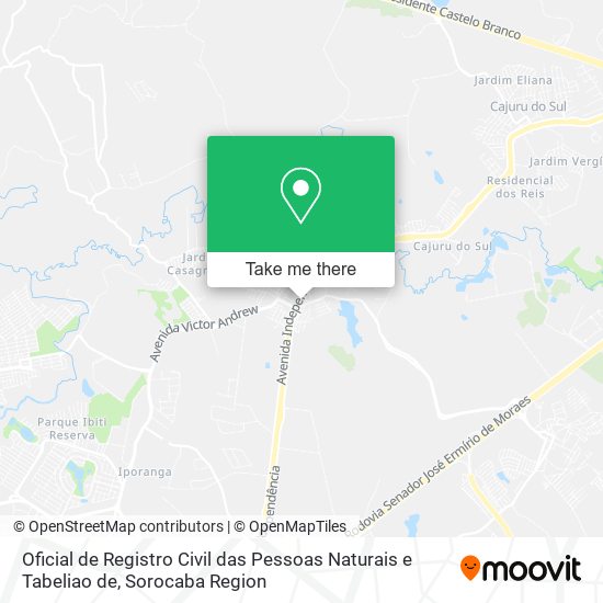 Oficial de Registro Civil das Pessoas Naturais e Tabeliao de map