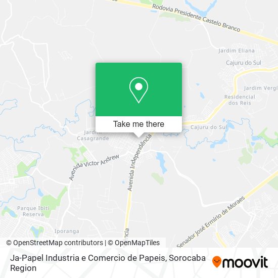 Mapa Ja-Papel Industria e Comercio de Papeis