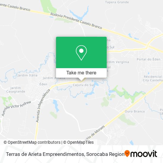 Mapa Terras de Arieta Empreendimentos